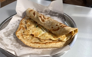 A Rolled Anda Crispy Spiced Egg Paratha From Paratha Hut Behind The Car Wash Levenshulme Manchester