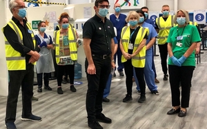 Andy Burnham Gets Covid Vaccine At Etihad Mass Vaccination Centre Manchester New Guidance