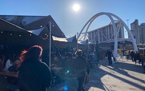 The Osheas Beer Garden In Manchester Next To The Mancunian Way