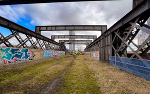 Beetham Tower Walking Through Castlefield Viaduct A New National Trust Green Space In Manchester