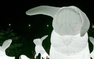 Hop To It - Giant Bunnies Invade Salford Quays
