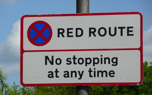 Red Route Sign