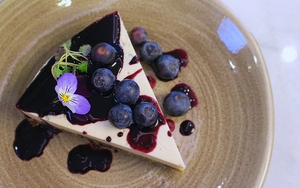 Blueberry Basil Cheesecake