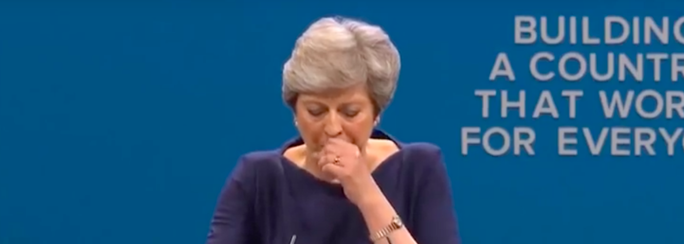 Theresa May Cough Fit