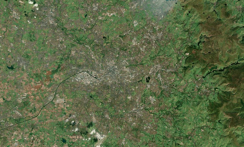 Manchester Aerial Satelitte Image