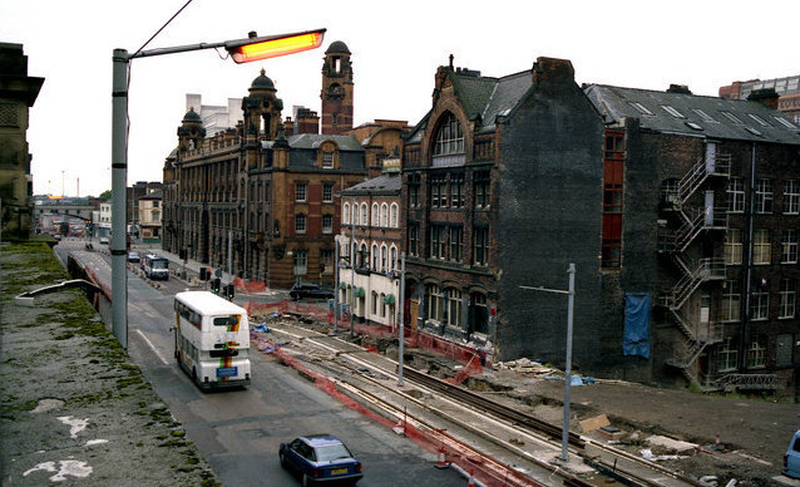 180404 90S Nineties Manchester London Road Looking South East By Dr Neil Clifton For Sj8497 Taken 1991 08 24