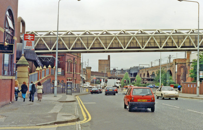 180404 90S Nineties Manchester Westward On Whitworth St  West At Deansgate Station 1992 By Ben Brooksbank For Sj8397 Taken 1992 06 22