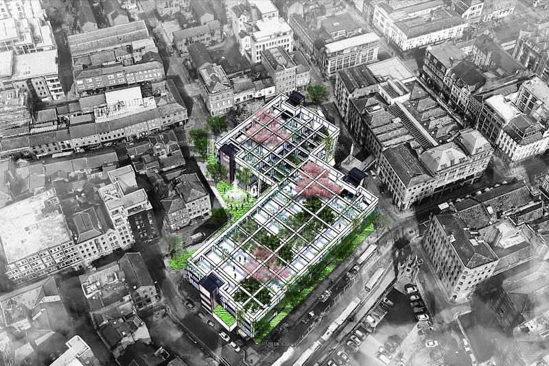 2019 02 26 New Plans Northern Quarter The Tib St Car Park Becomes A Rooftop Park With Market Stalls On The Levels Below
