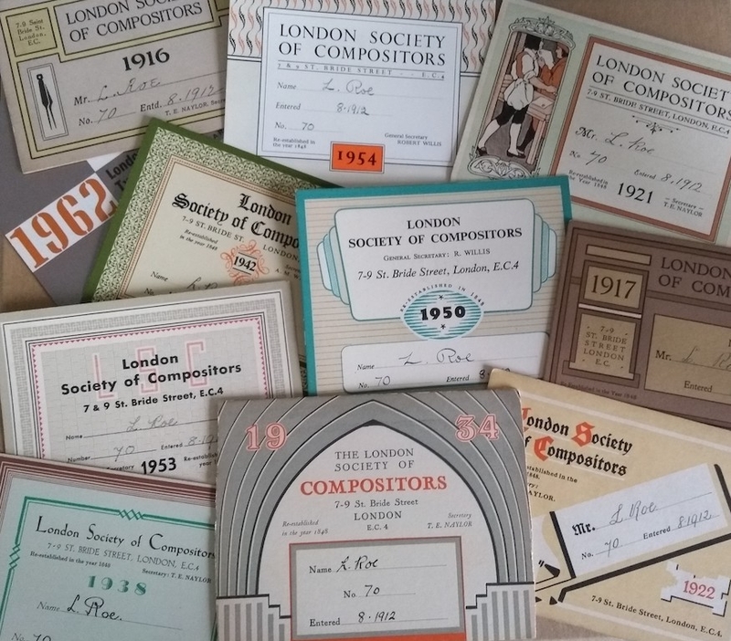 2019 03 13 Working Class Movement Library Leonard Roe’S Trade Union Membership Cards
