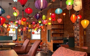 Colourful Paper Lanterns Hang From The Celiling At New Leeds Thai Restaurant Nam Song 800 X 1200