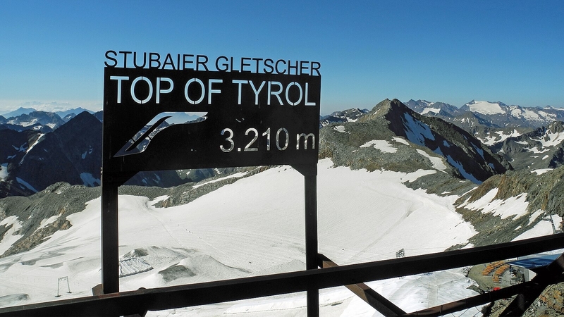 Jagdhof Stubai Glacier Sign