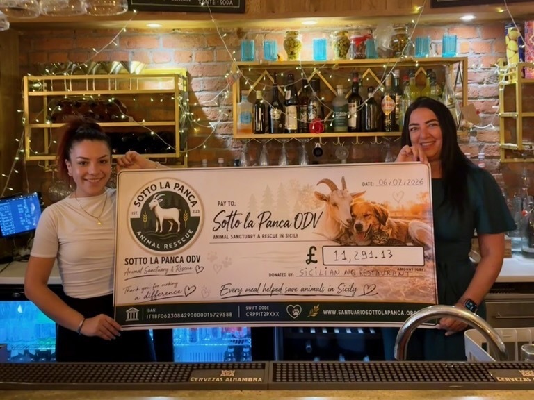 Sicilian NQ raises thousands of pounds for Sotto la Panca Animal Sanctuary